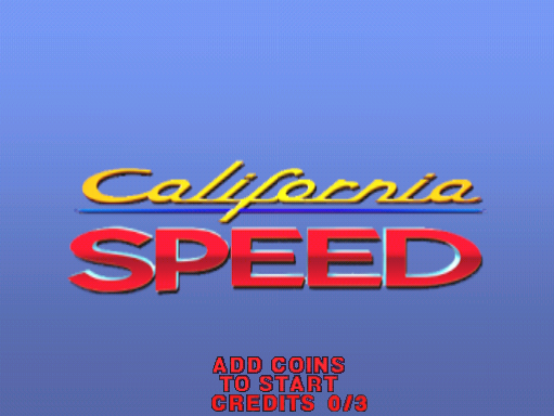 California Speed (Arcade) screenshot: Title screen