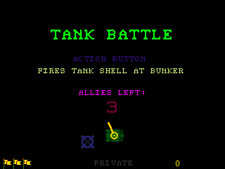 Combat (Arcade) screenshot: Tank battle
