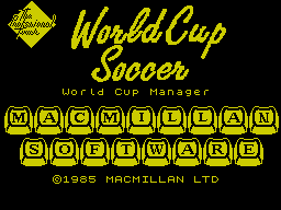 World Cup Soccer (ZX Spectrum) screenshot: Loading Screen Manager