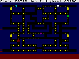 Ghost Hunt (ZX Spectrum) screenshot: Eat the dots