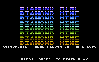 Diamond Mine (Atari 8-bit) screenshot: Title screen