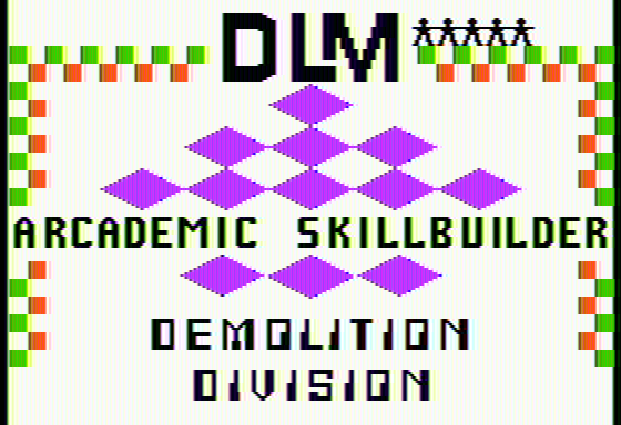 Demolition Division (Apple II) screenshot: Title screen