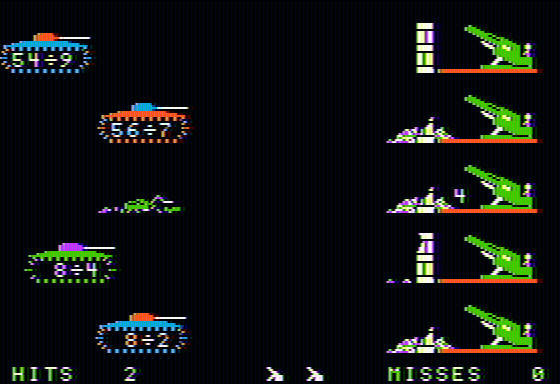 Demolition Division (Apple II) screenshot: I've just destroyed one tank here. But the walls aren't in the best condition