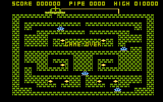 Diamond Mine (Atari 8-bit) screenshot: Game over