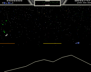 Star Defender (Amiga) screenshot: Firing my lasers