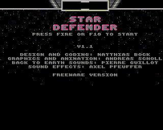 Star Defender (Amiga) screenshot: Title screen