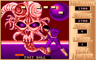 Ball Raider (Amiga) screenshot: Got a fast ball