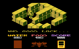 Chimera (Atari 8-bit) screenshot: Yellow chamber