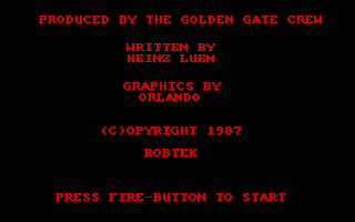 Ball Raider (Amiga) screenshot: Credits/start screen