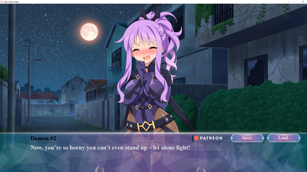 Sakura Moonlight 2 (Windows) screenshot: Four demons put a spell on Aika to increase her libido