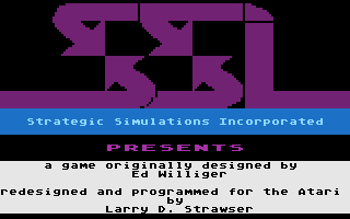 Computer Ambush (Atari 8-bit) screenshot: Title screen