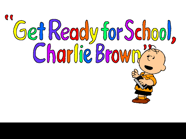 Get Ready for School, Charlie Brown! (Windows) screenshot: Title screen
