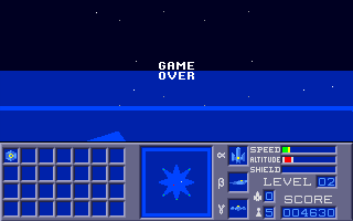 Alianator (Amiga) screenshot: Game over