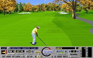 Links: Championship Course - Firestone Country Club (DOS) screenshot: Reverse replay