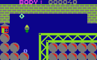 Přízrak nuly (Atari 8-bit) screenshot: Secured stones