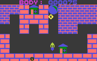 Přízrak nuly (Atari 8-bit) screenshot: Walled house