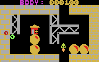 Přízrak nuly (Atari 8-bit) screenshot: Steel constructions