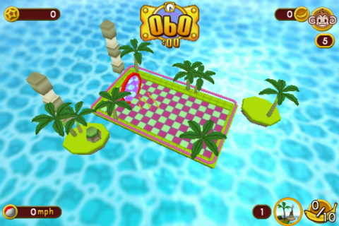 Super Monkey Ball (iPhone) screenshot: Overview of the first level