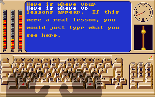Mavis Beacon Teaches Typing! (Amiga) screenshot: Next test includes timing