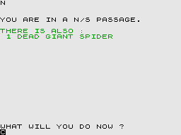 Velnor's Lair (ZX Spectrum) screenshot: Dead spider