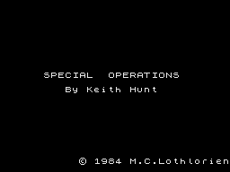 Special Operations (ZX Spectrum) screenshot: Loading Screen