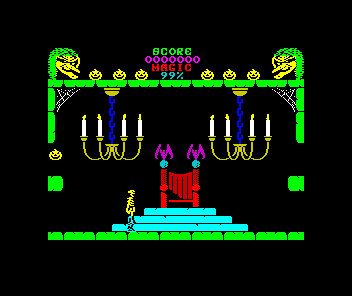 Cauldron II: The Pumpkin Strikes Back (ZX Spectrum) screenshot: Nice castle