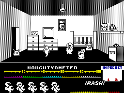 Jack the Nipper (ZX Spectrum) screenshot: Start of the game