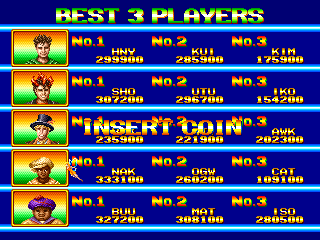 Hook (Arcade) screenshot: Best players