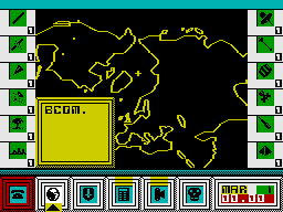 High Frontier (ZX Spectrum) screenshot: Map of the world