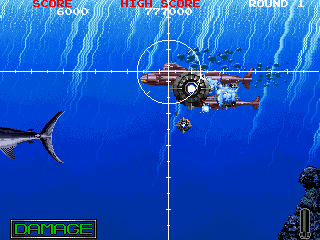 Battle Shark (Arcade) screenshot: Subs to blast