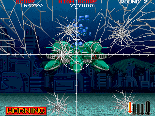 Battle Shark (Arcade) screenshot: End of round boss