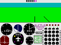 747 Flight Simulator (ZX Spectrum) screenshot: Taking-off