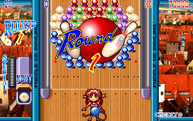 Puzzle De Bowling (Arcade) screenshot: Start of puzzle mode