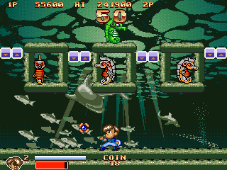 Metal Saver (Arcade) screenshot: Use lift to go higher