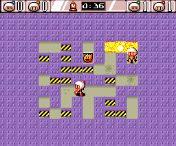 Bombaman (MSX) screenshot: Another close call