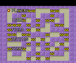 Bombaman (MSX) screenshot: Setting up a multiplayer game