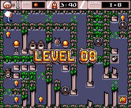 Bombaman (MSX) screenshot: Level 1-8