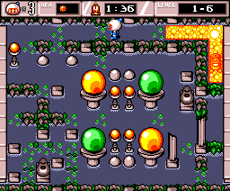 Bombaman (MSX) screenshot: Level 1-6