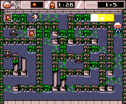Bombaman (MSX) screenshot: Level 1-5