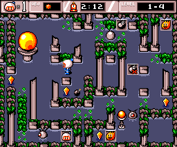 Bombaman (MSX) screenshot: Level 1-4