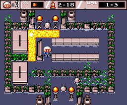 Bombaman (MSX) screenshot: Level 1-3