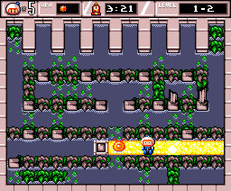 Bombaman (MSX) screenshot: Blowing up yourself