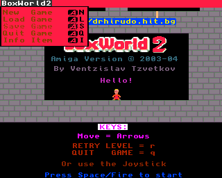 BoxWorld 2 (Amiga) screenshot: The game is system friendly, too