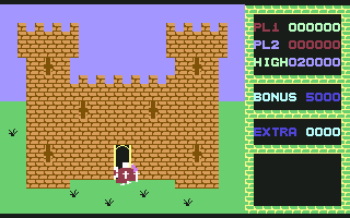 Cavelon II (Commodore 64) screenshot: Now entering the castle