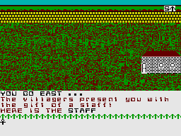 Se-Kaa of Assiah (ZX Spectrum) screenshot: You received a Staff