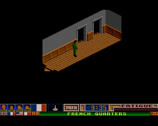 Escape from Colditz (Amiga) screenshot: And you can walk each of the individually.