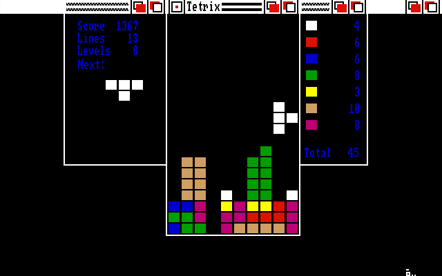 Tetrix (Amiga) screenshot: Building a channel