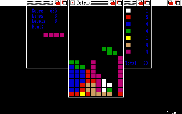 Tetrix (Amiga) screenshot: Playing some Tetrix