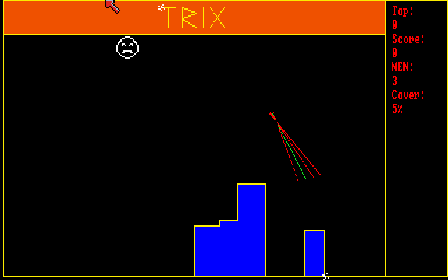 Trix (Amiga) screenshot: Watch out for the angry face