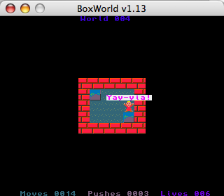 BoxWorld (Macintosh) screenshot: World 04 cleared